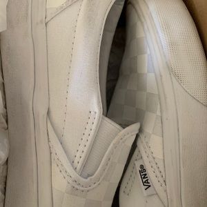Used white checkered vans